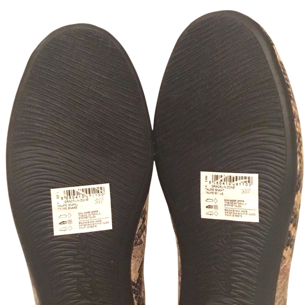 Clarks Gracelin Zone Ballet Flats Snakeskin with Brown Medallion Accent  Size: 9 - Picture 10 of 12